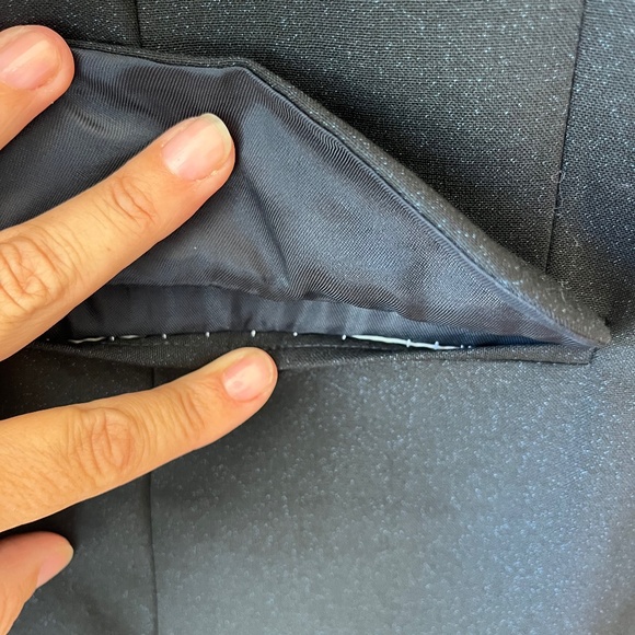 FENDI Men Jacket Sz 40/ L  Black Shiny Blue Sparkles Double Breasted Wool Blazer - Picture 8 of 10